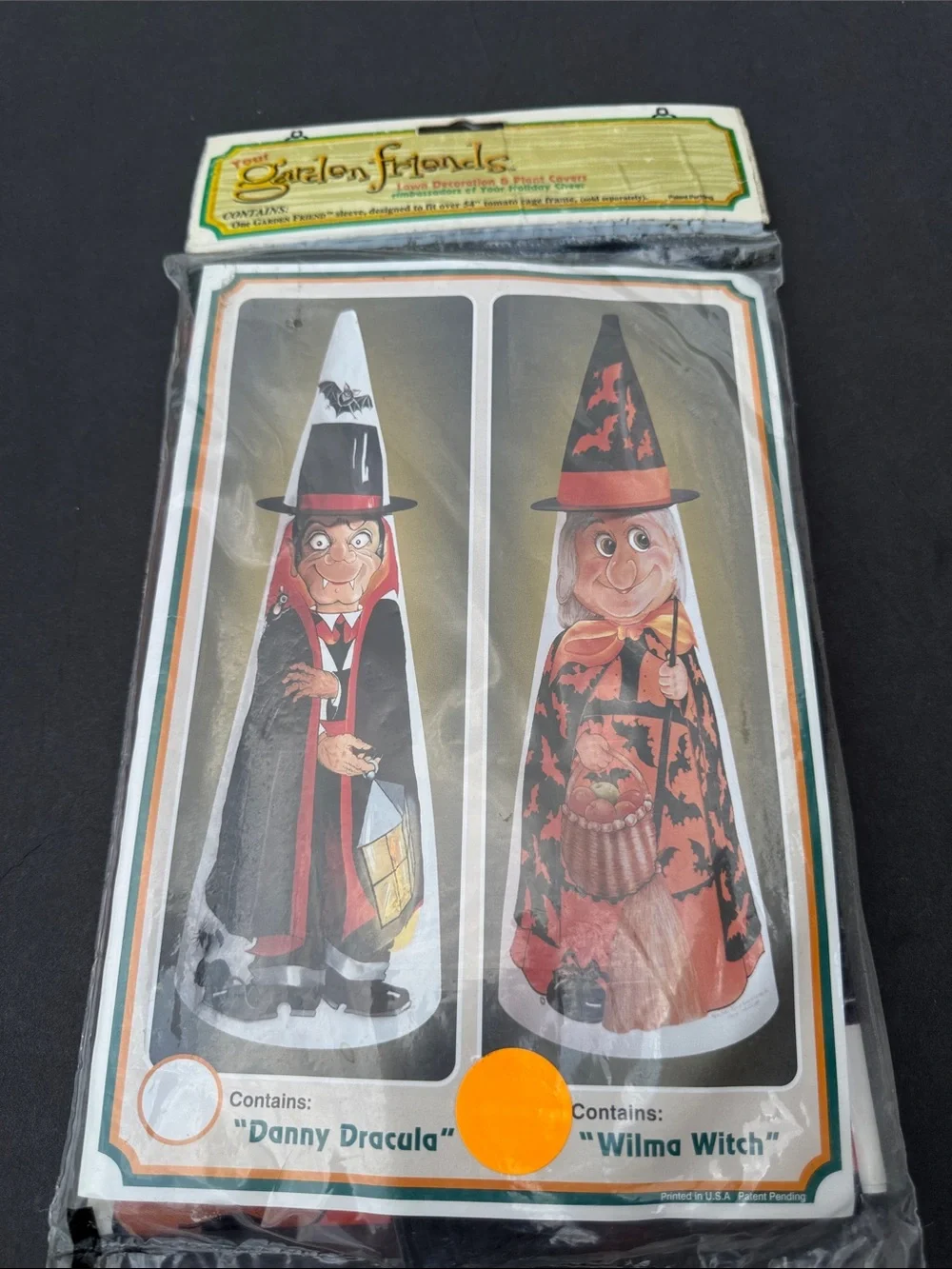 Vintage 1970s  Wilma Witch Halloween Lawn Decoration & Plant Plastic Cover